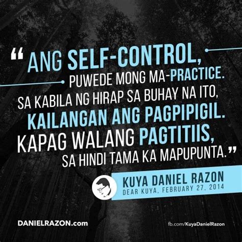 Self Control in Tagalog.